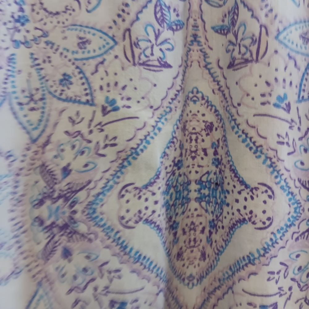 CHICO'S lightweight cotton print button down tunic, 2P - Picture 8 of 13
